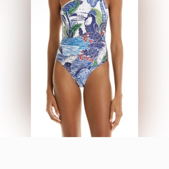 FARM Rio One Shoulder Tropical Print One Piece - Picture 3 of 6